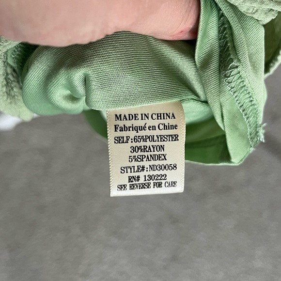 NWOT Altar’d State Smocked Mini Puff Sleeve Dress with Tie Back. Green. Size M - Picture 6 of 7